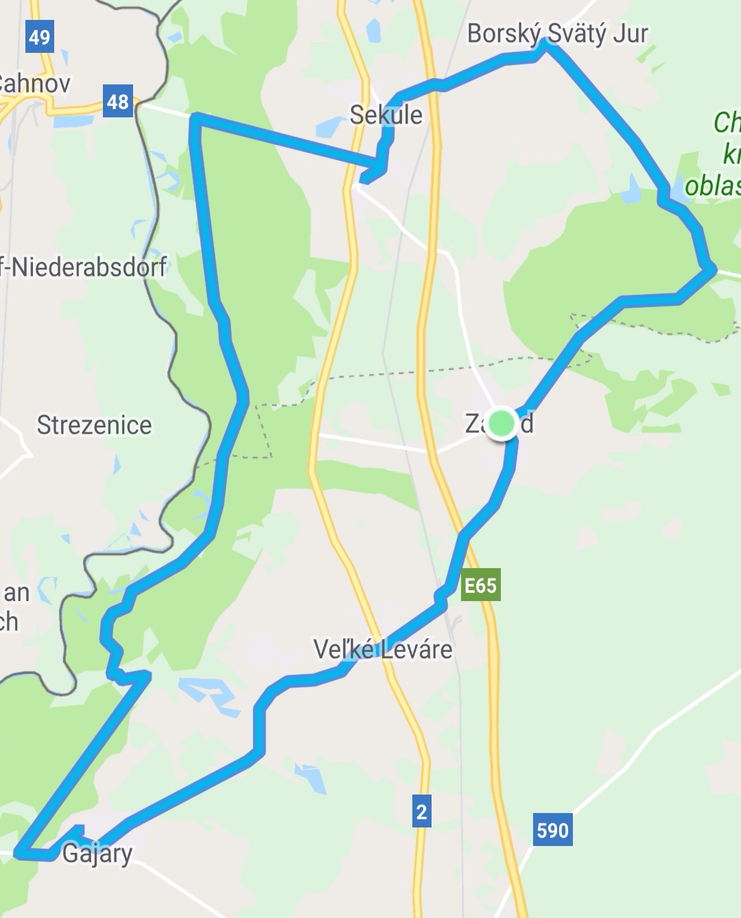 mapa zahorie